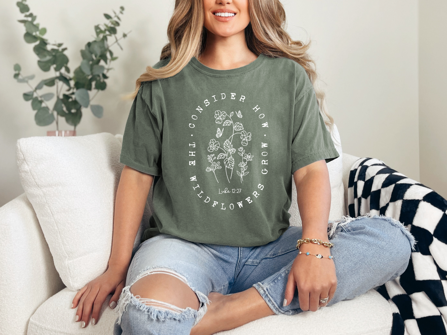 "Consider How the Wildflowers Grow" Comfort Colors T-shirt