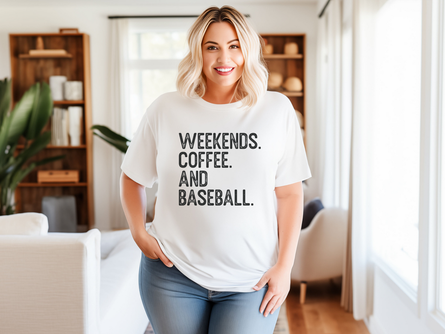 "Weekends. Coffee. And Baseball." Comfort Colors T-Shirt