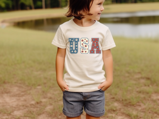 "Floral USA" Kids T-shirt