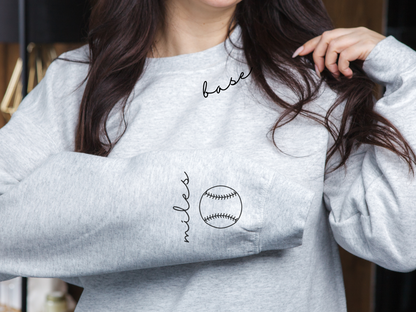 Customizable "Baseball Mom" Crewneck