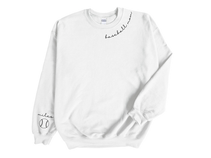 Customizable "Baseball Mom" Crewneck