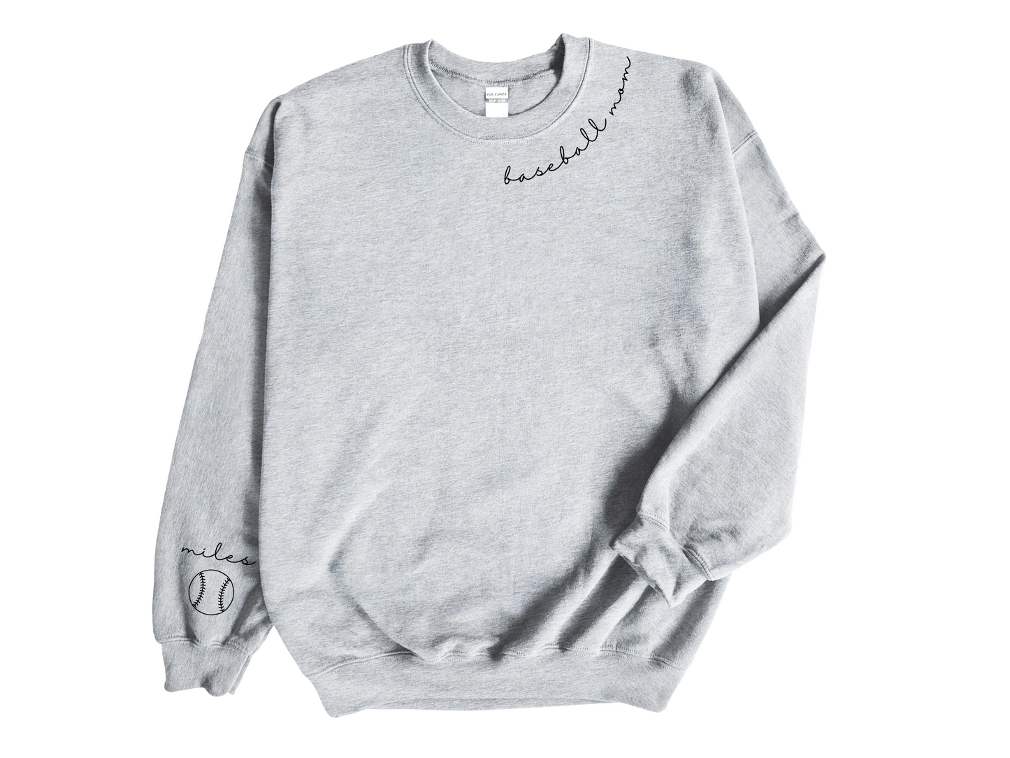 Customizable "Baseball Mom" Crewneck