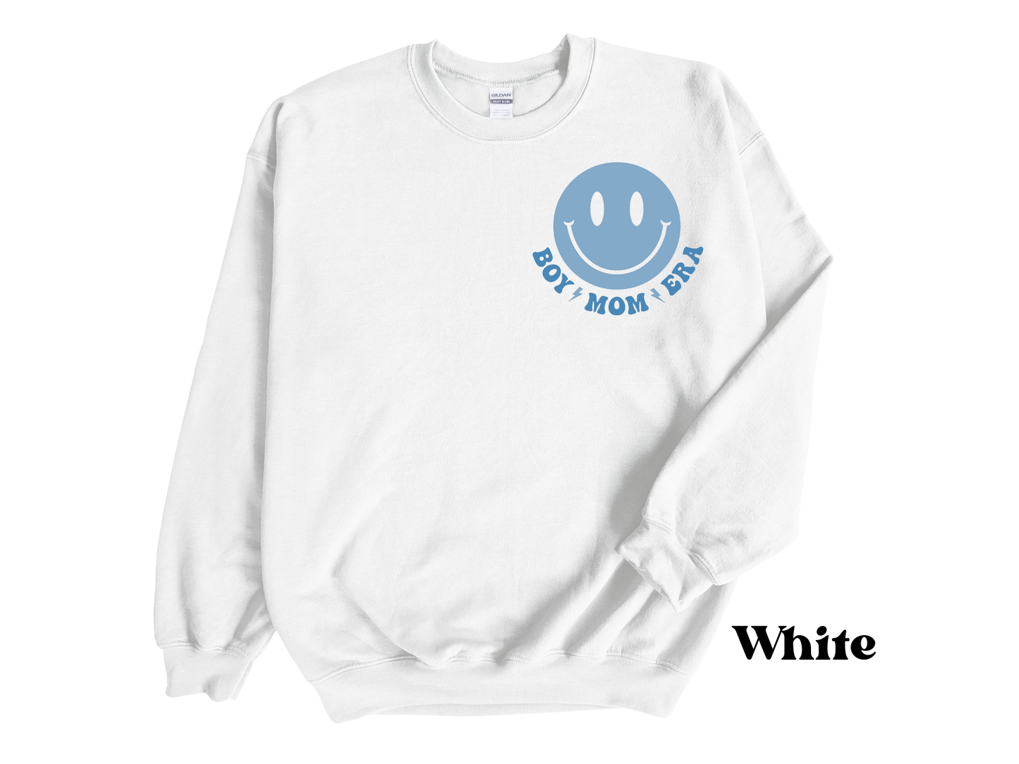 "In My Boy Mom Era" Crewneck Sweatshirt-Blue Print