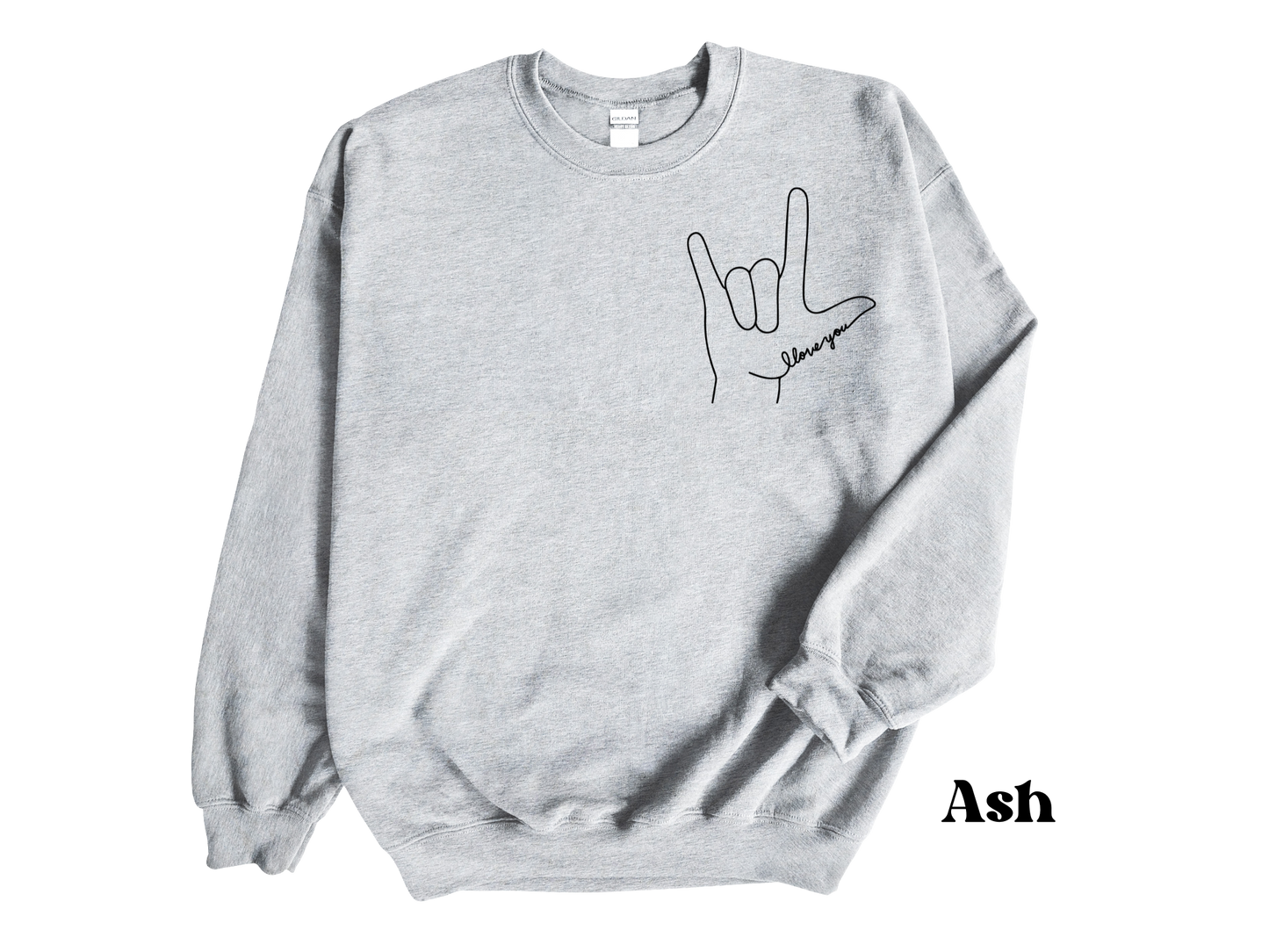 "I Love You" Sign Language Crewneck Sweater