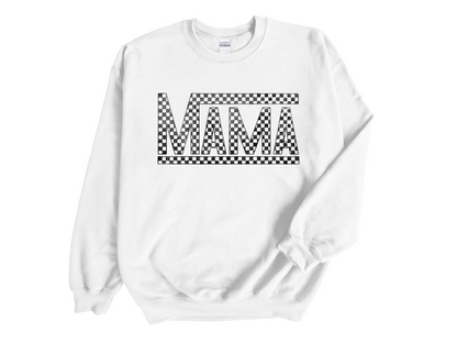 "Mama Checkered" Crewneck Sweatshirt