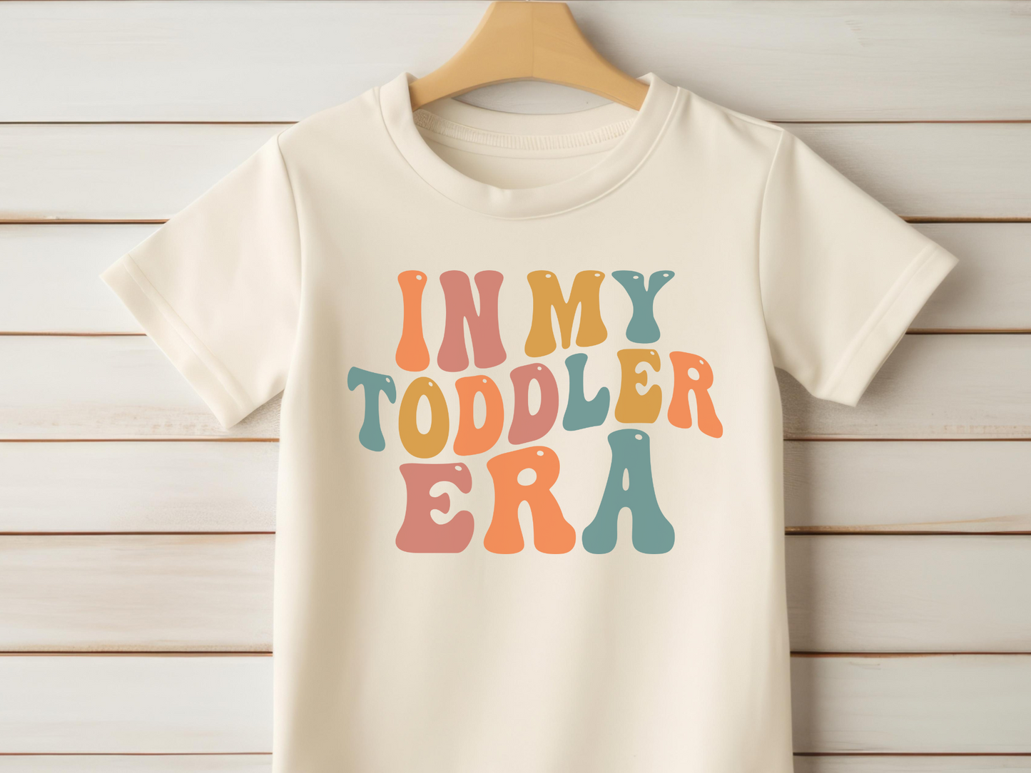 "In My Toddler Era" Colorful Print T-shirt