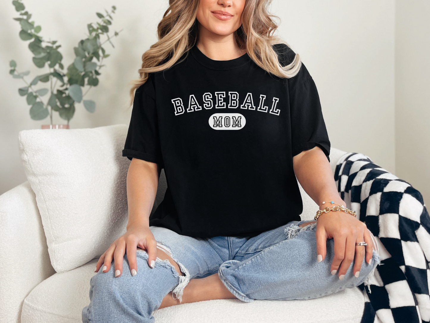 Bold "Baseball Mom" Comfort Colors T-Shirt