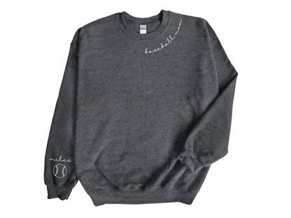 Customizable "Baseball Mom" Crewneck