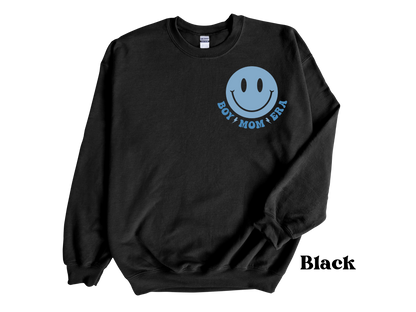 "In My Boy Mom Era" Crewneck Sweatshirt-Blue Print