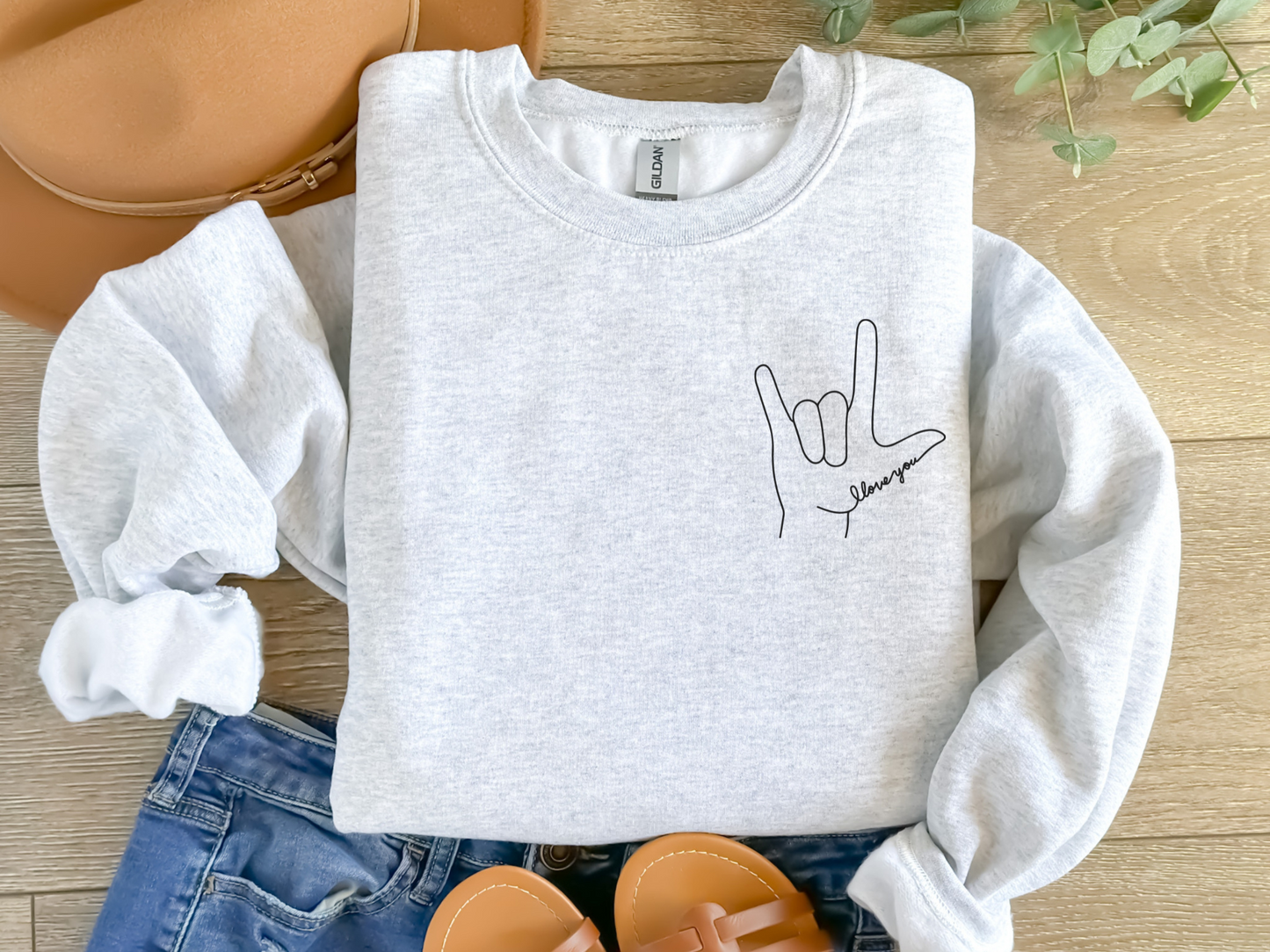 "I Love You" Sign Language Crewneck Sweater