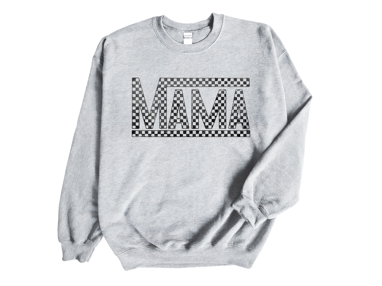 "Mama Checkered" Crewneck Sweatshirt