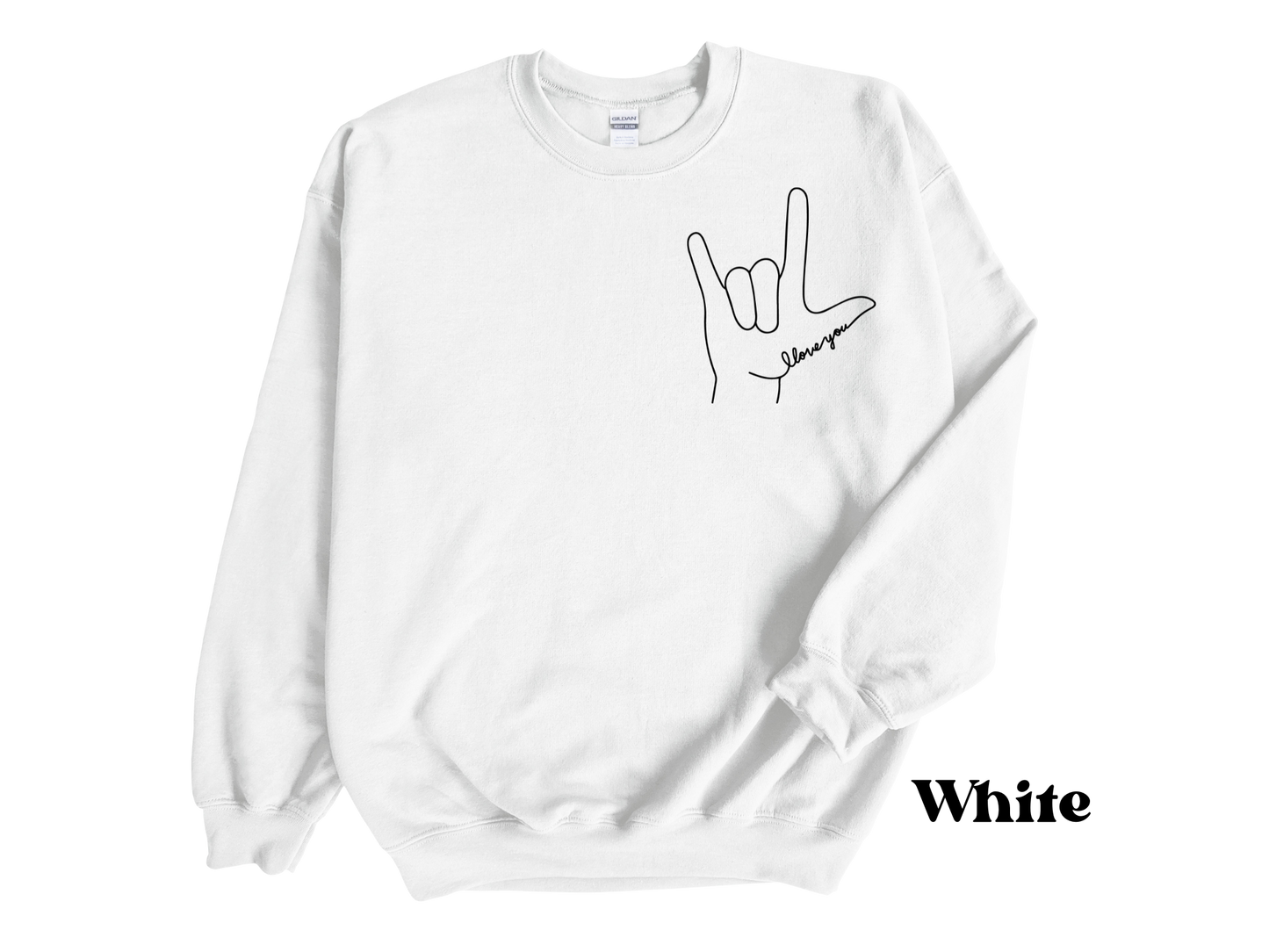 "I Love You" Sign Language Crewneck Sweater