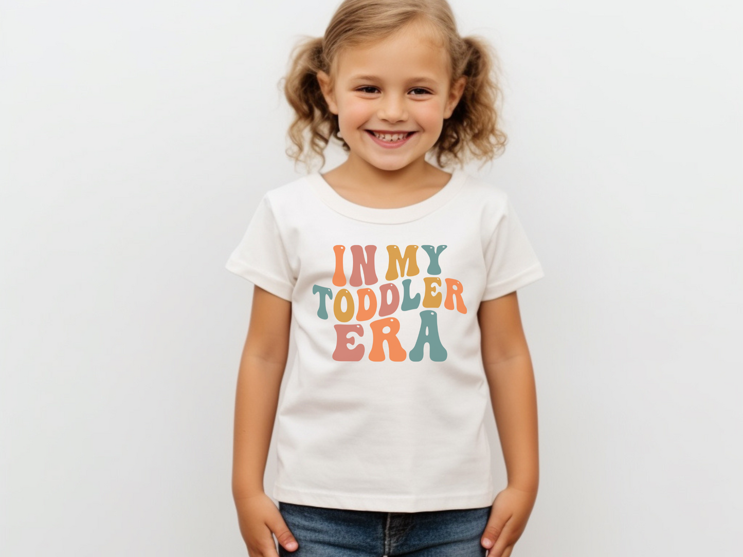 "In My Toddler Era" Colorful Print T-shirt