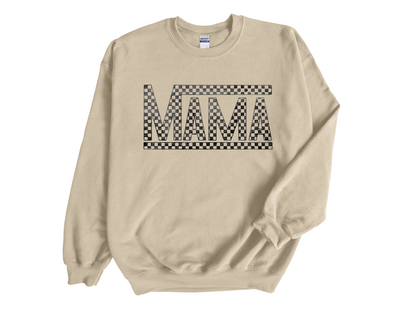 "Mama Checkered" Crewneck Sweatshirt