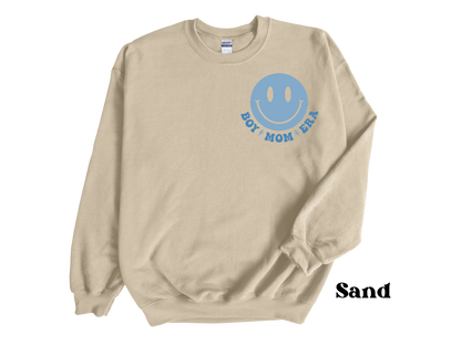 "In My Boy Mom Era" Crewneck Sweatshirt-Blue Print