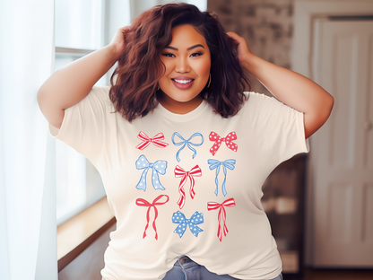 "Red, White & Bows" Comfort Colors T-shirt (Copy)