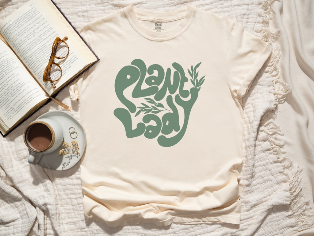 "Retro Plant Lady" Comfort Colors T-shirt