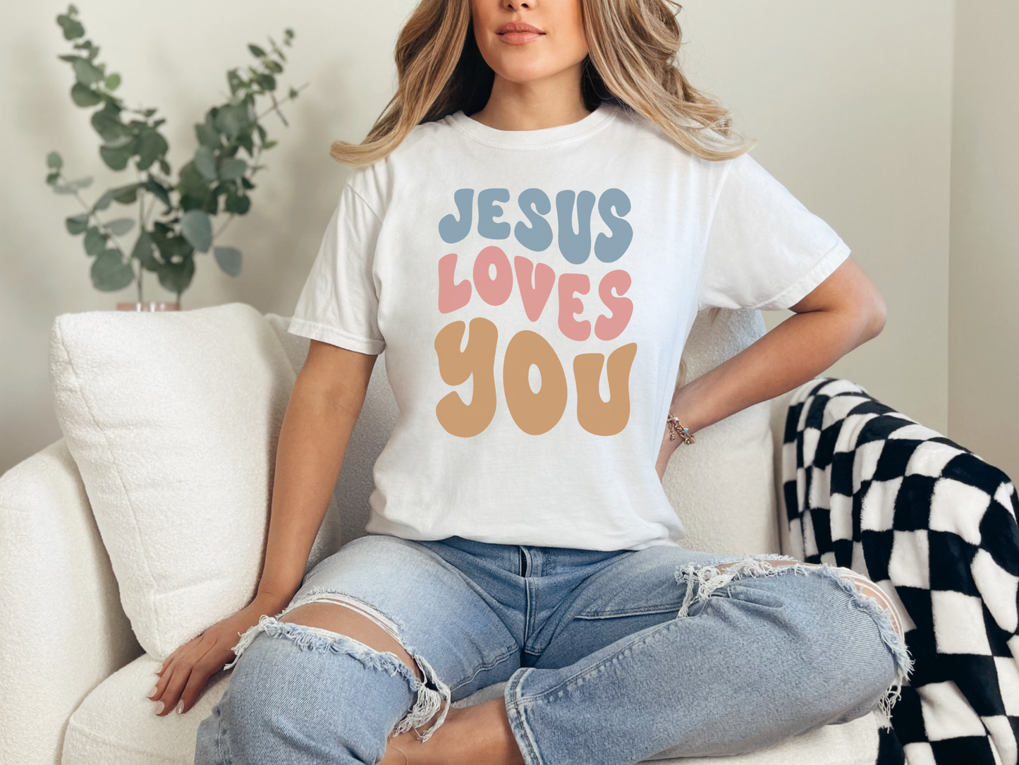 "Jesus Loves You" Comfort Colors T-shirt