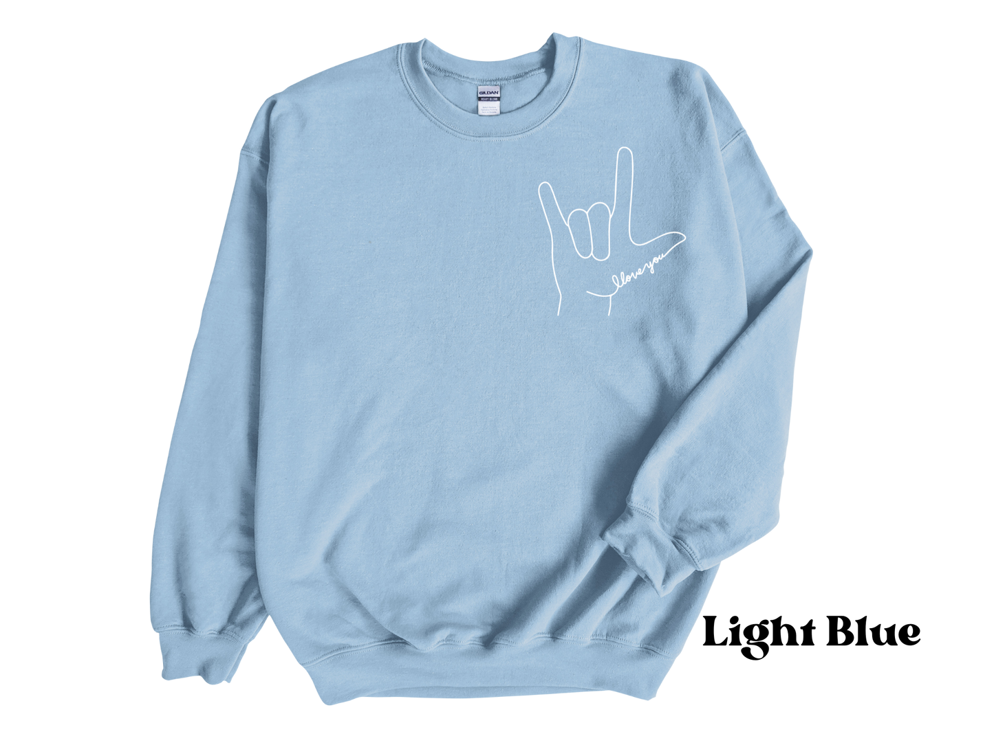 "I Love You" Sign Language Crewneck Sweater