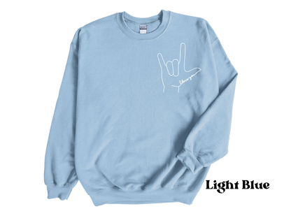 "I Love You" Sign Language Crewneck Sweater