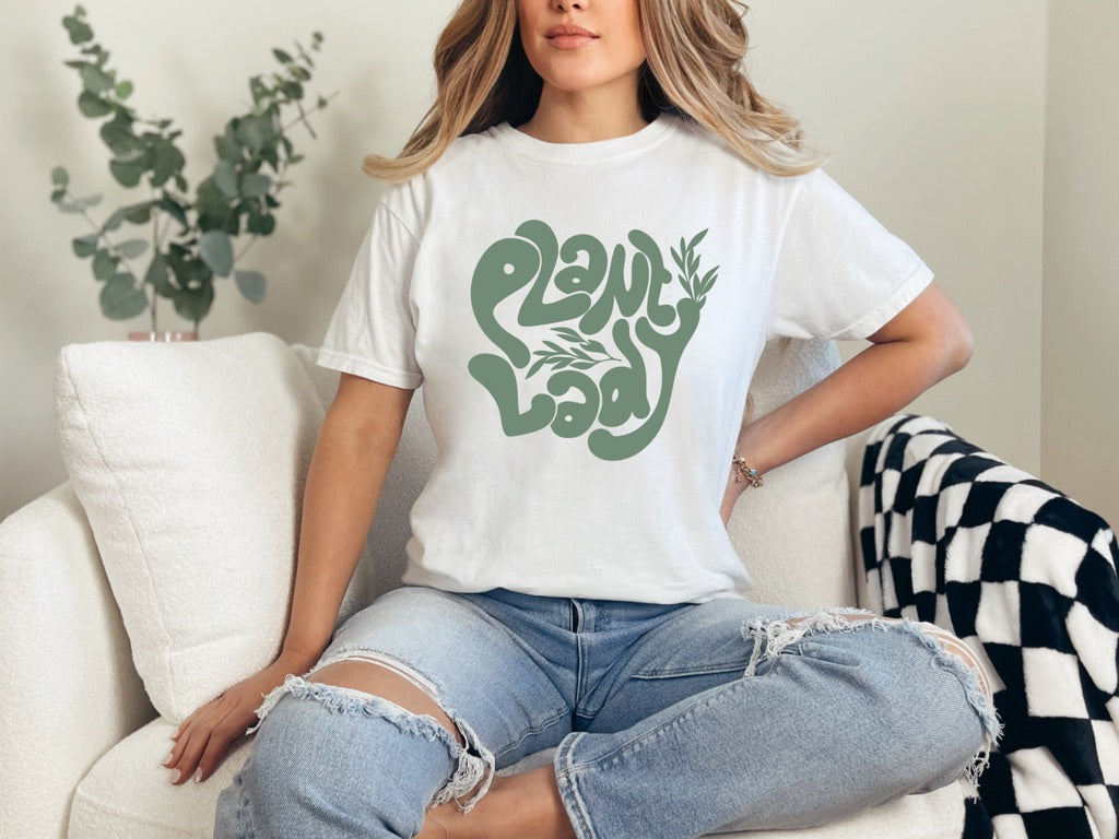 "Retro Plant Lady" Comfort Colors T-shirt